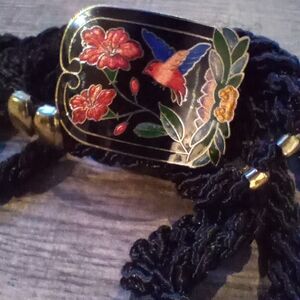 Colorful Vintage Enamel Belt Buckle